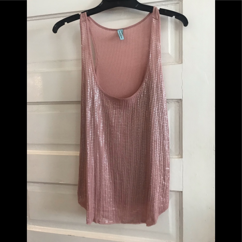 GUESS by Marciano Pink Sequin Tank LIKE NEW